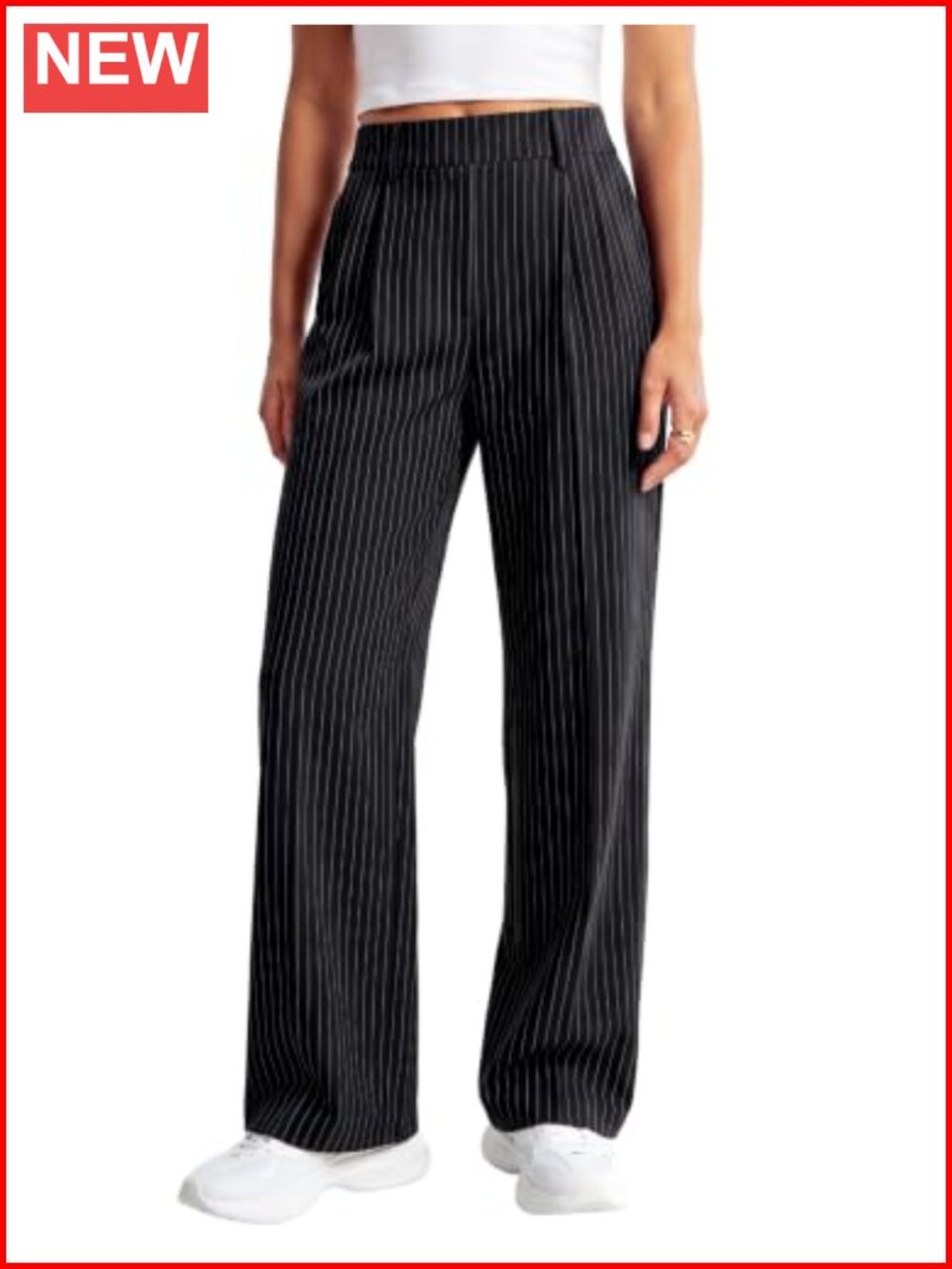 Wide Leg Stretchy High Waisted Dressy Business Casual Pants